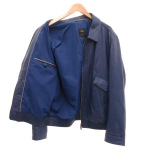 HUGO BOSS レザージャケット ブルー