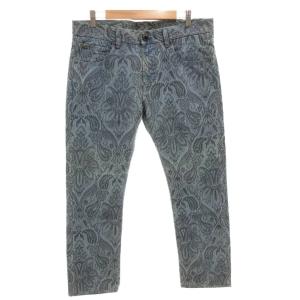 デニムパンツ ジーンズ ペイズリー柄 34 青 ブルー /FF GY62