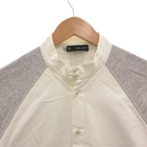 DSQUARED2 ジャケット ブルゾン スウェット地 切替 48 白 ホワイト グレー バンドカラー 長袖 /FF GY62
