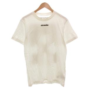 マーカーアロープリント Tシャツ S 白 ホワイト 半袖 OMAA027E20JER005 /FF GY62