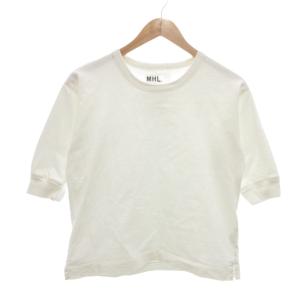 Tシャツ カットソー 2 白 ホワイト ラウンドネック 七分袖 /NU GY62