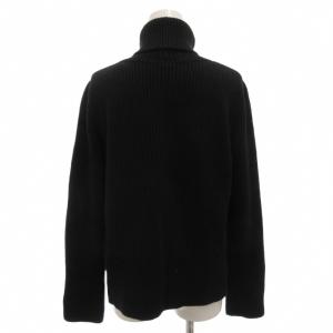 FOXEY NEW YORK リブニット セーター タートルネック 長袖 42 黒 ブラック 33201 /FFGY62