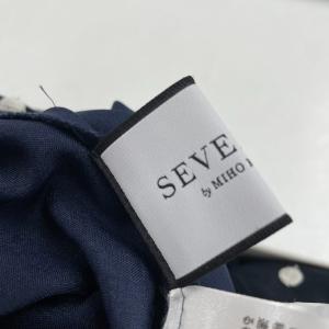 SEVEN TEN by MIHO KAWAHITO スカート ひざ丈 ドット柄 水玉 S ダークネイビー /JS GY62
