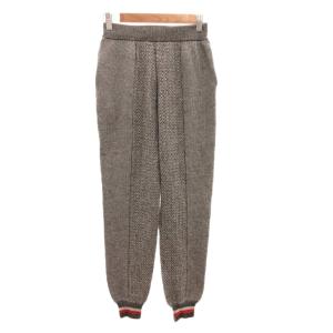ジョガーパンツ イージー スウェット 総柄 シルク混 38 グレー /JS GY62