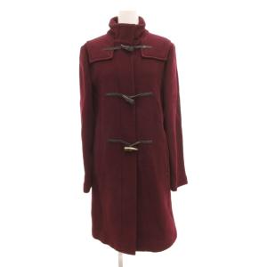 ダッフルコート ジップアップ トグル スタンドカラー ボルドー /JS GY62