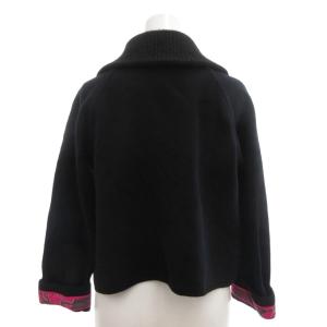 LEONARD FASHION ジャケット 2 アルパカ混 ウール バイカラー 紺 ダークネイビー /AE GY62