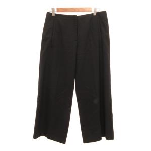 ガウチョパンツ ワイド スラックス 40 黒 ブラック /JS GY62