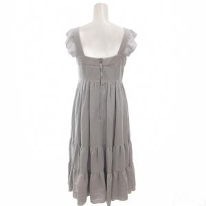 FOXEY NEW YORK ワンピース 38 ブルー フリル 39948