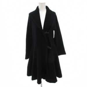 ロングカーディガン ウール ブラック
