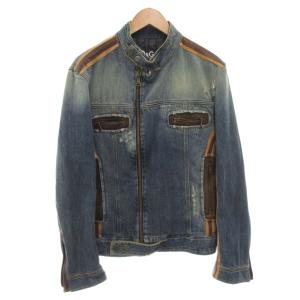 デニムジャケット 46 インディゴ ダメージ加工