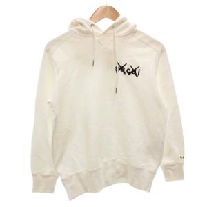 ×KAWS プルオーバーパーカー フーディ ロゴ刺繍 長袖 0 白 ホワイト 21?0283S /FF