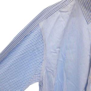 COMME des GARCONS SHIRT シャツ カジュアル L 青 ブルー 白 ホワイト 長袖 ストライプ柄 チェック柄 /FF GY62