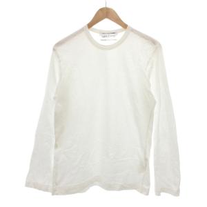 Tシャツ ロンＴ M 白 ホワイト 長袖 ラウンドネック ロゴ S08195 /NU GY62