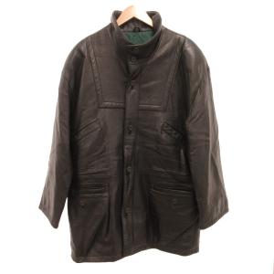 レザーコート ジャケット 革ジャン ハーフ丈 羊革 50 黒 ブラック /JS GY62