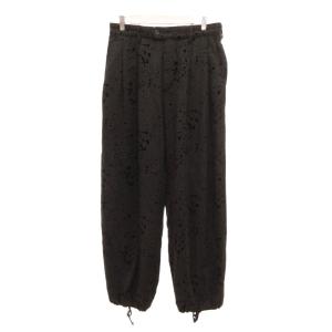 ジョガーパンツ スウェット ドット フロッキー M 黒 ブラック /JS GY62