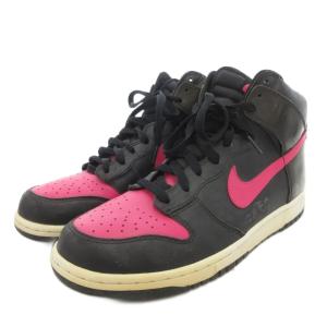 NIKE WMNS DUNK HI スニーカー 29 ブラック ピンク 407922-015
