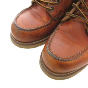 RED WING ショートブーツ レザー 茶 ブラウン レースアップ ミドルカット USA製 /FF GY62