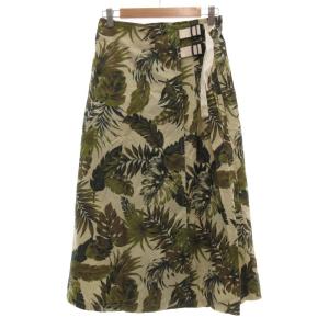 B:MING by BEAMS 別注 美品 フレアスカート マキシ ロング イージー 総柄 ボタニカル