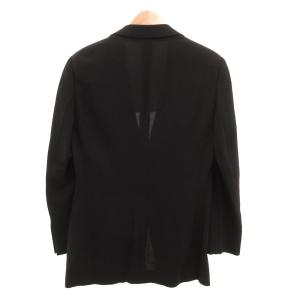 GIORGIO ARMANI スーツ セットアップ シアサッカー テーラードジャケット パンツ スラックス 48 黒 ブラック /JS