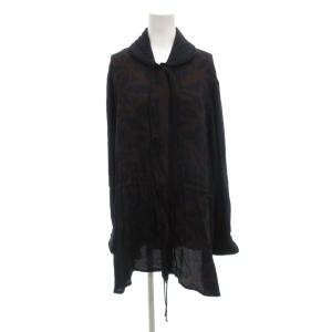 ヴィンテージ ワンピース シルク 42 ネイビー