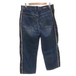 DIESEL デニムパンツ ジーンズ 切替 カットオフ加工 ワイドストレート 30 インディゴ /FF GY62