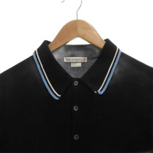 JOHN SMEDLEY ポロシャツ ニット 半袖 M 黒 ブラック /FF GY62