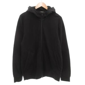ジップアップパーカー スウェット フーディー 裏毛 L 黒 ブラック /GV GY62