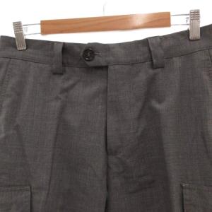 BRUNELLO CUCINELLI カーゴパンツ スラックス ウール 44 グレー ロールアップ裾 /FF GY62
