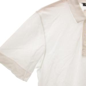 FENDI SHORT-SLEEVED PIQUE ポロシャツ 半袖 ロゴ刺繍 鹿の子 S 白 ホワイト FY1131