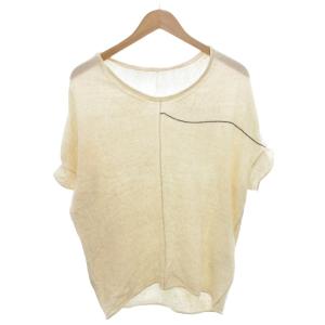 ヨウジヤマモト Tシャツ カットソー リネン混 2 アイボリー 半袖 ラウンドネック /FF GY62