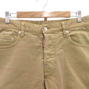 DSQUARED2 デニムパンツ ジーンズ スキニー 44 ベージュ ダメージ加工 ボタンフライ /FF GY62