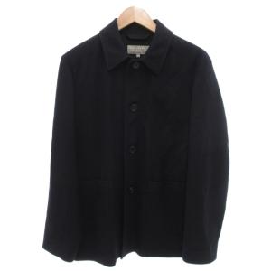 ステンカラーコート ジャケット ショート ウール M 紺 ネイビー /FF GY62