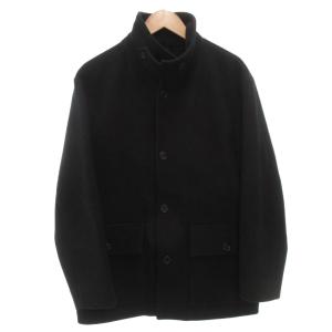 スタンドカラーコート ジャケット ショート ウール M 黒 ブラック  /FF GY62