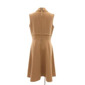 FOXEY NEW YORK ワンピース ノースリーブ フレア ミモレ ロング 40 ベージュ /JS GY62