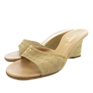 サンダル ココマーク スエード 36 ベージュ