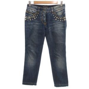 スタッズ ジーンズ デニムパンツ クロップド丈 36 ブルー系 /UO GY62