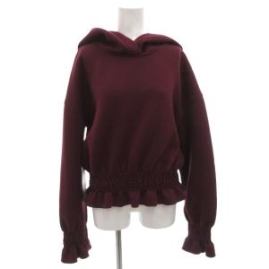 パーカー フーディ S ボルドー 長袖 裾フリル /FF GY62