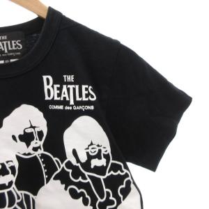 COMME des GARCONS Beatles T-shirt/AD2019 Tシャツ バンドT プリント 半袖 XS 黒 ブラック 白
