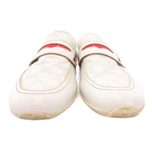GUCCI コインローファー スリッポン シェリーライン レザー 42 白 ホワイト /JS GY62