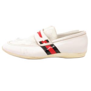 GUCCI コインローファー スリッポン シェリーライン レザー 42 白 ホワイト /JS GY62