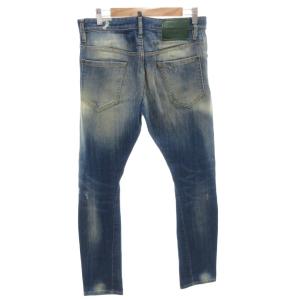 DSQUARED2 デニムパンツ ジーンズ 44 インディゴ ウォッシュ加工 パッチワーク スキニー /FF GY62