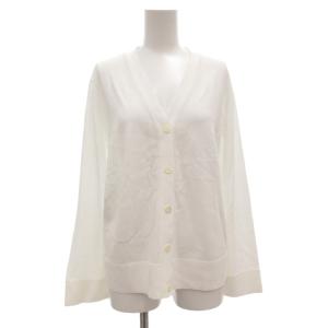 カーディガン ニット 長袖 薄手 38 白 ホワイト /GV GY62
