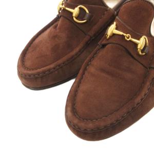 GUCCI ホースビットローファー シューズ スリッポン スエード 36.5 茶 ブラウン /FF GY62