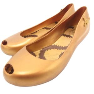 ×MELISSA フラットシューズ 35/36 ゴールドカラー