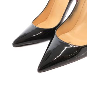 Christian Louboutin パンプス ポインテッドトゥ エナメル 35.5 黒 ブラック /FF GY62