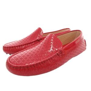 ドライビングシューズ エナメル 35.5 レッド