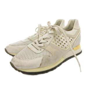 LOUIS VUITTON ランナウェイライン スニーカー シューズ ローカット パンチング 38 白 ホワイト /FF GY62