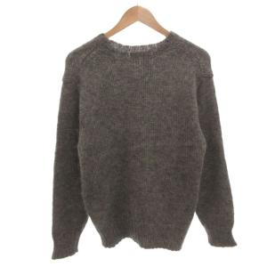 A BATHING APE ニット セーター クルーネック モヘヤ混 アルパカ混 長袖 S グレー /FF GY62