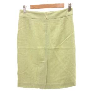 Loro Piana スカート カシミヤ シルク混 カシシル ひざ丈 40 黄緑 /FF GY62