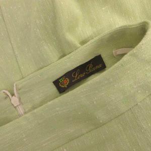 Loro Piana スカート カシミヤ シルク混 カシシル ひざ丈 40 黄緑 /FF GY62